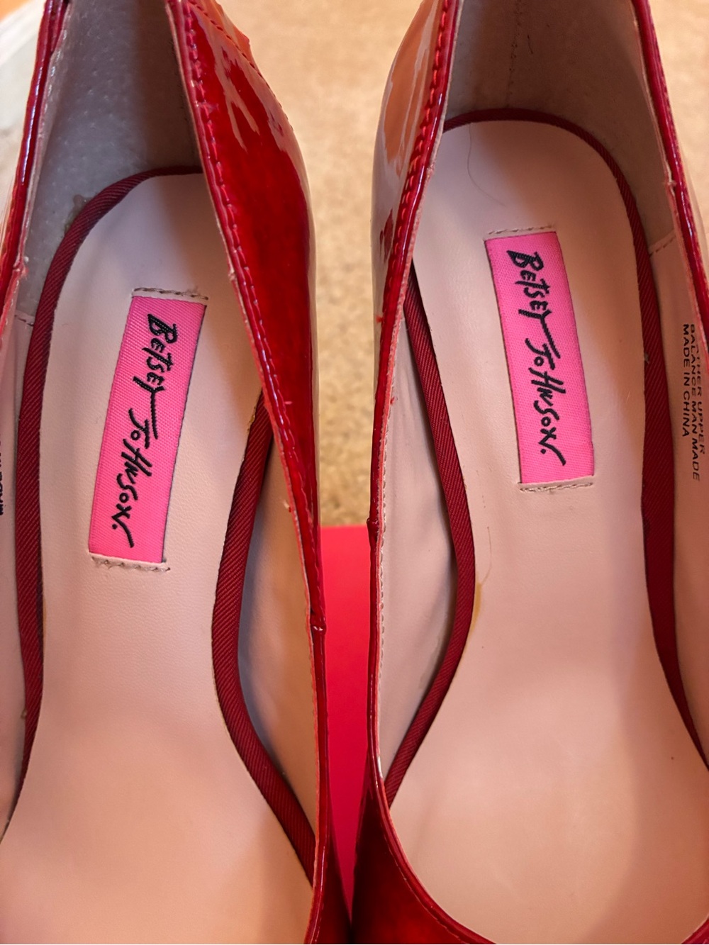 Betsy Johnson red Dita platform corset pumps s7 almost new worn 1x 👠👠 - Picture 9 of 11